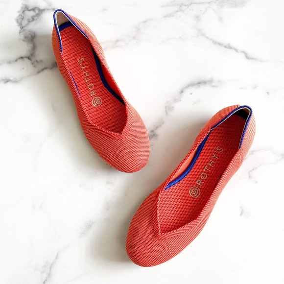 Rothy's Shoes - Rothy’s The Flat Orange Solid Round Toe Shoes 7.5